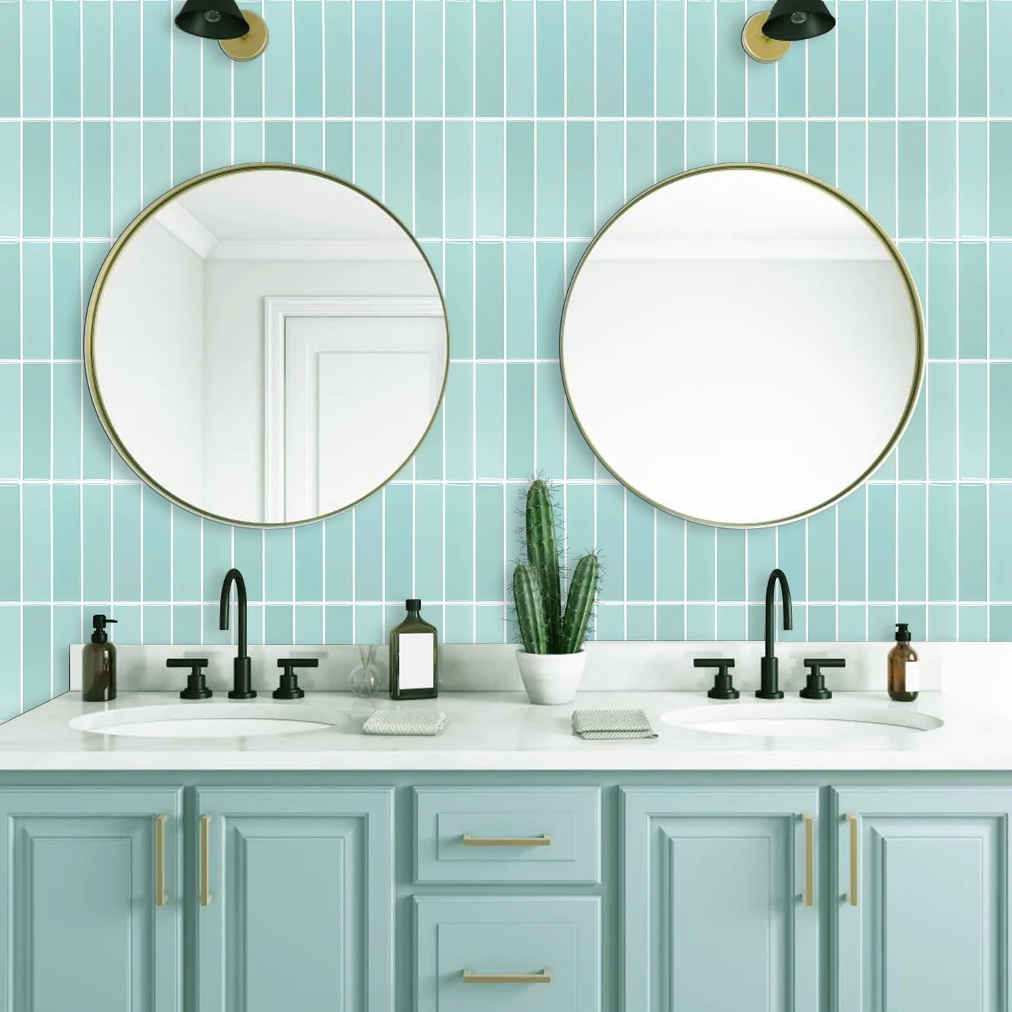 Valencia Wall Tile Panels - Verde Azulado