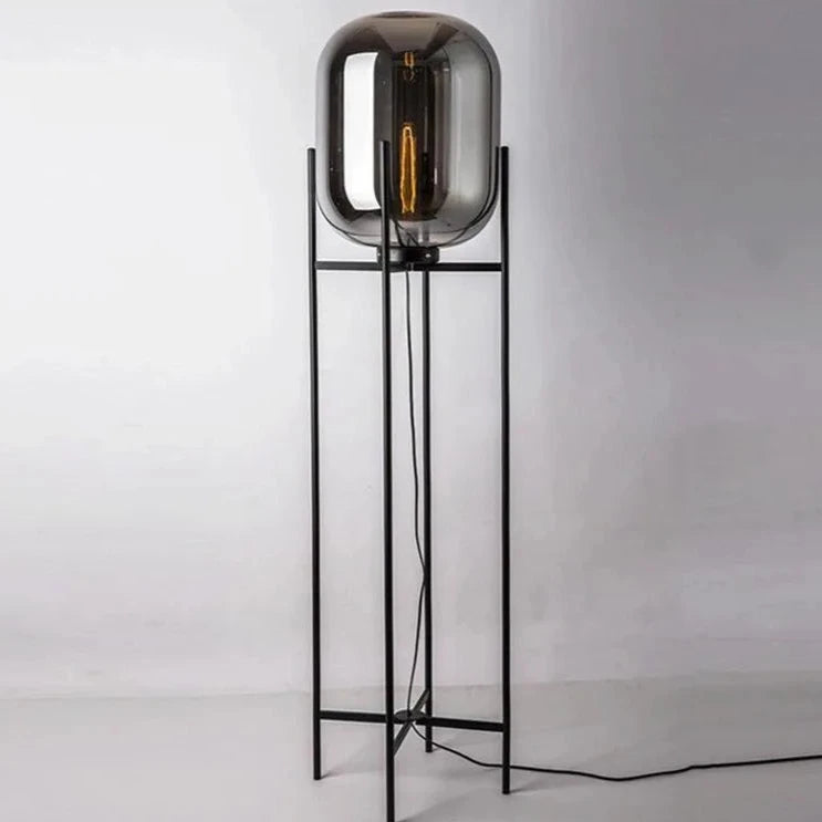 Oda Table Lamp - Smoky Grey/Black