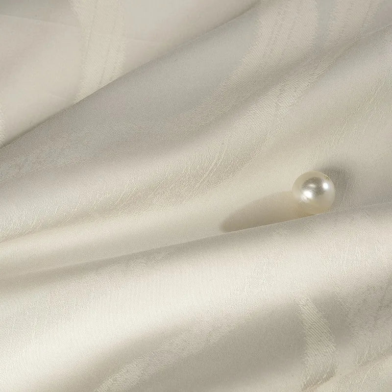 Marrati Premium Egyptian Cotton Duvet Cover Set - Silky Cream