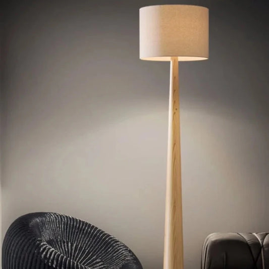 Georgio Wooden Floor Lamp - Light Brown