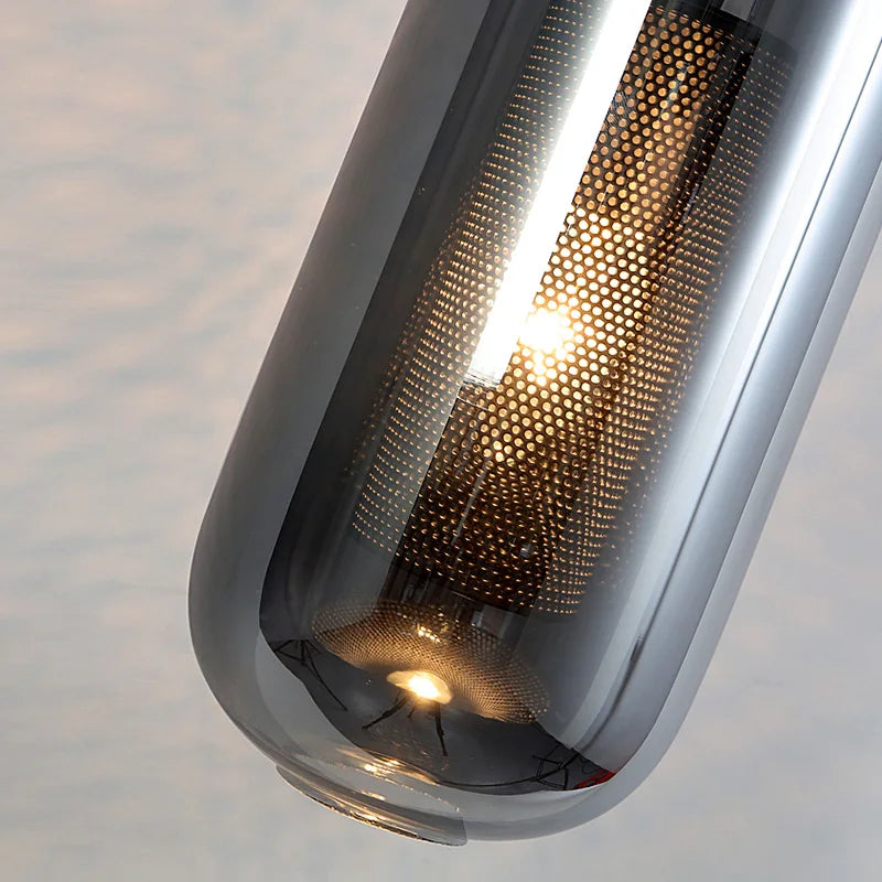 Nora Black Wall Light - Clear/Smoke