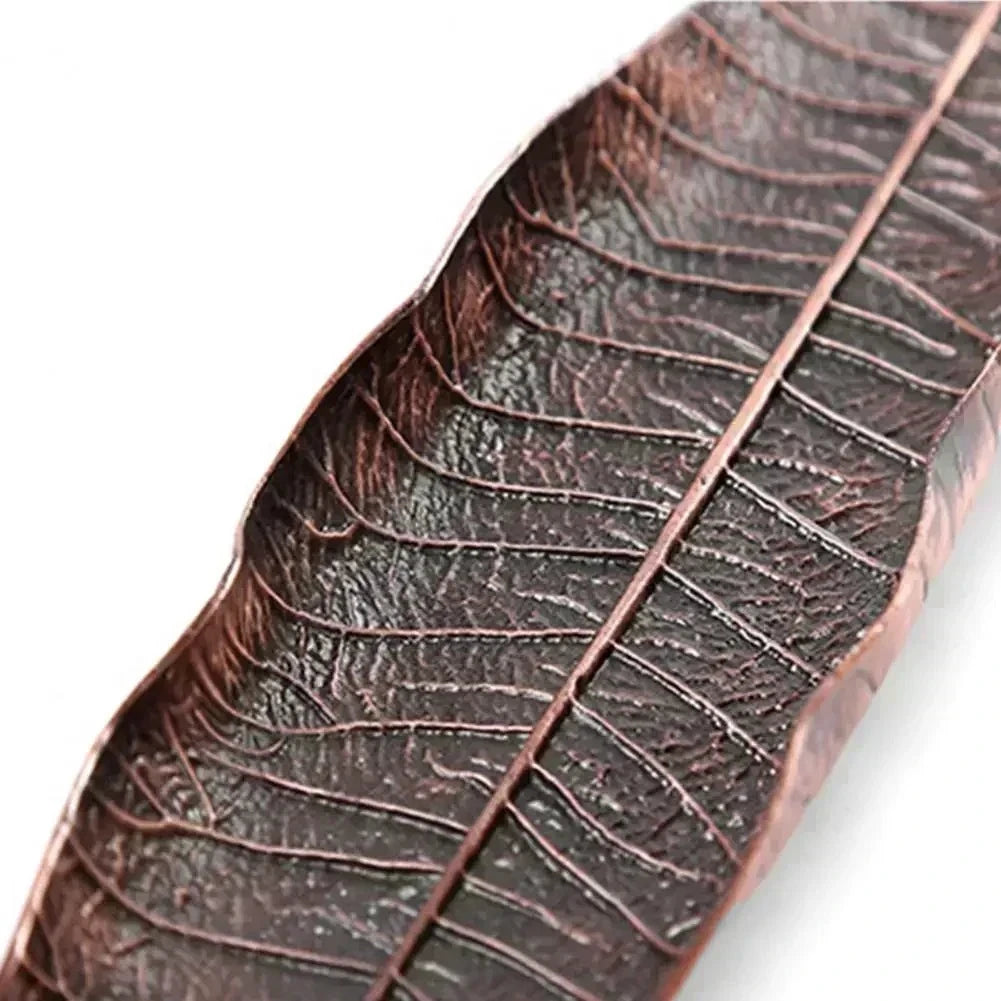 Leaf Incense Stick Holder Tray - Bronze