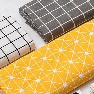 Amsterdam Cotton Table Cloth Cover - Yellow Plaid