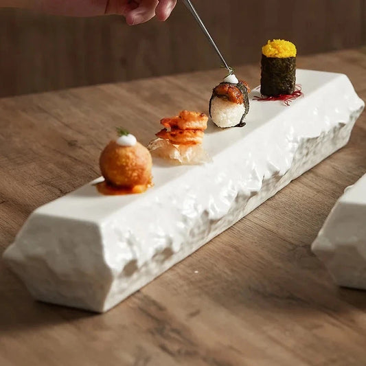 Slab Rectangle Creative Ceramic Sushi Plate