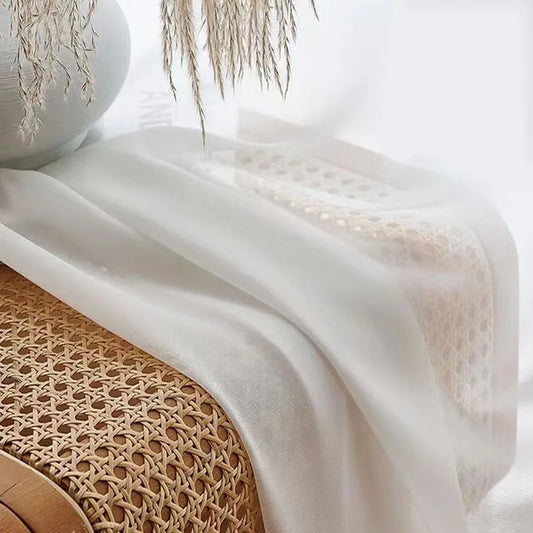 Tulle Luxurious Light Sheer Curtains - White