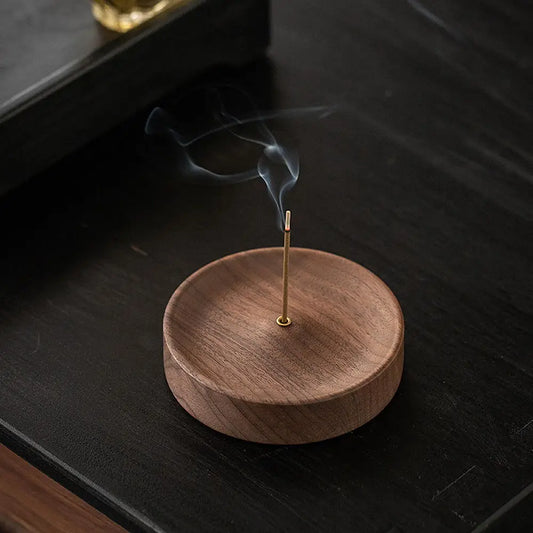 Black Walnut Incense Base Holder