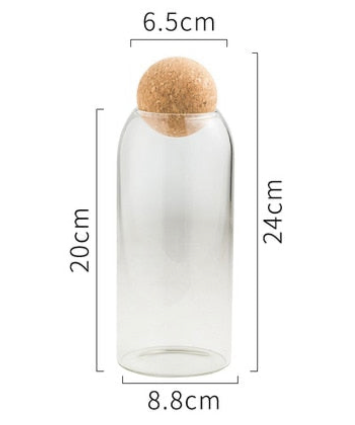 Moderna Transparent Glass Sealed Jar