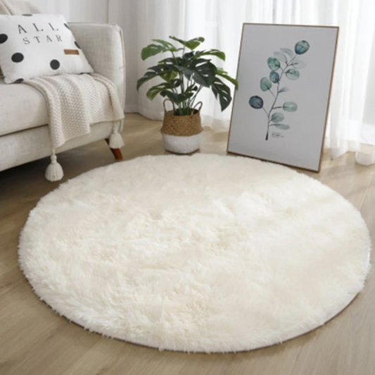 Contaré Matari Round Rug - Cream White