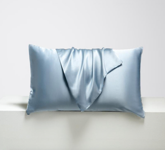 Premium Mulberry Silk Pillowcase - Blue