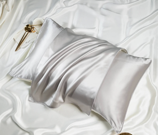 Premium Mulberry Silk Pillowcase - Silver