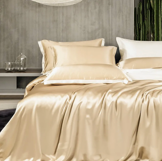 Mulberry Silk Bedding Set - Champagne
