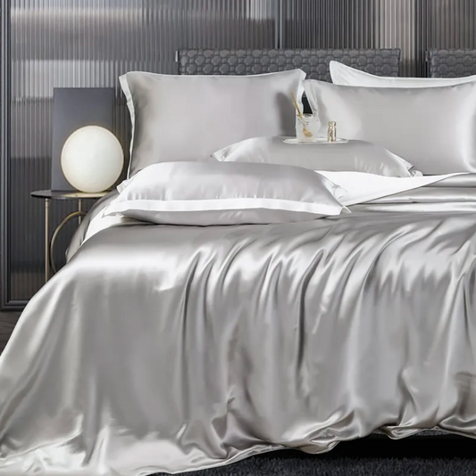 Mulberry Silk Bedding Set - Moonstone