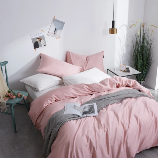 Palma Premium Egyptian Cotton Bedding Set - Pink