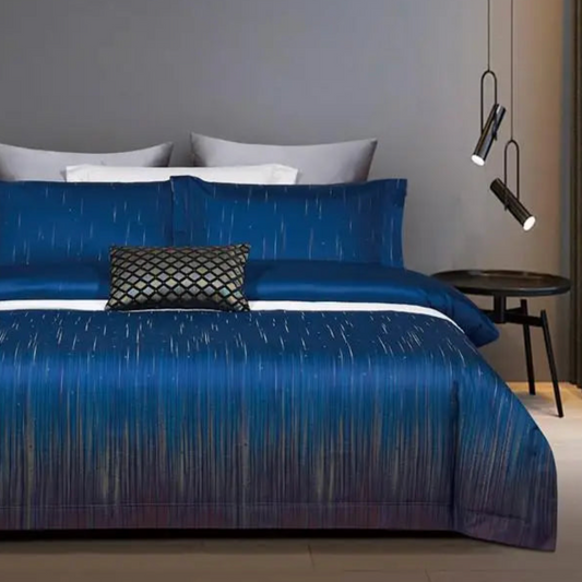 Magrá Luxury Egyptian Cotton Bedding Set - Blue Galaxy