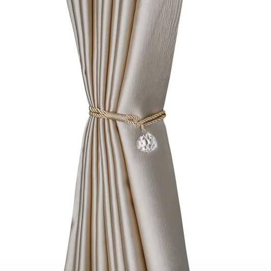Sirena Crystal Curtain Tieback - Gold