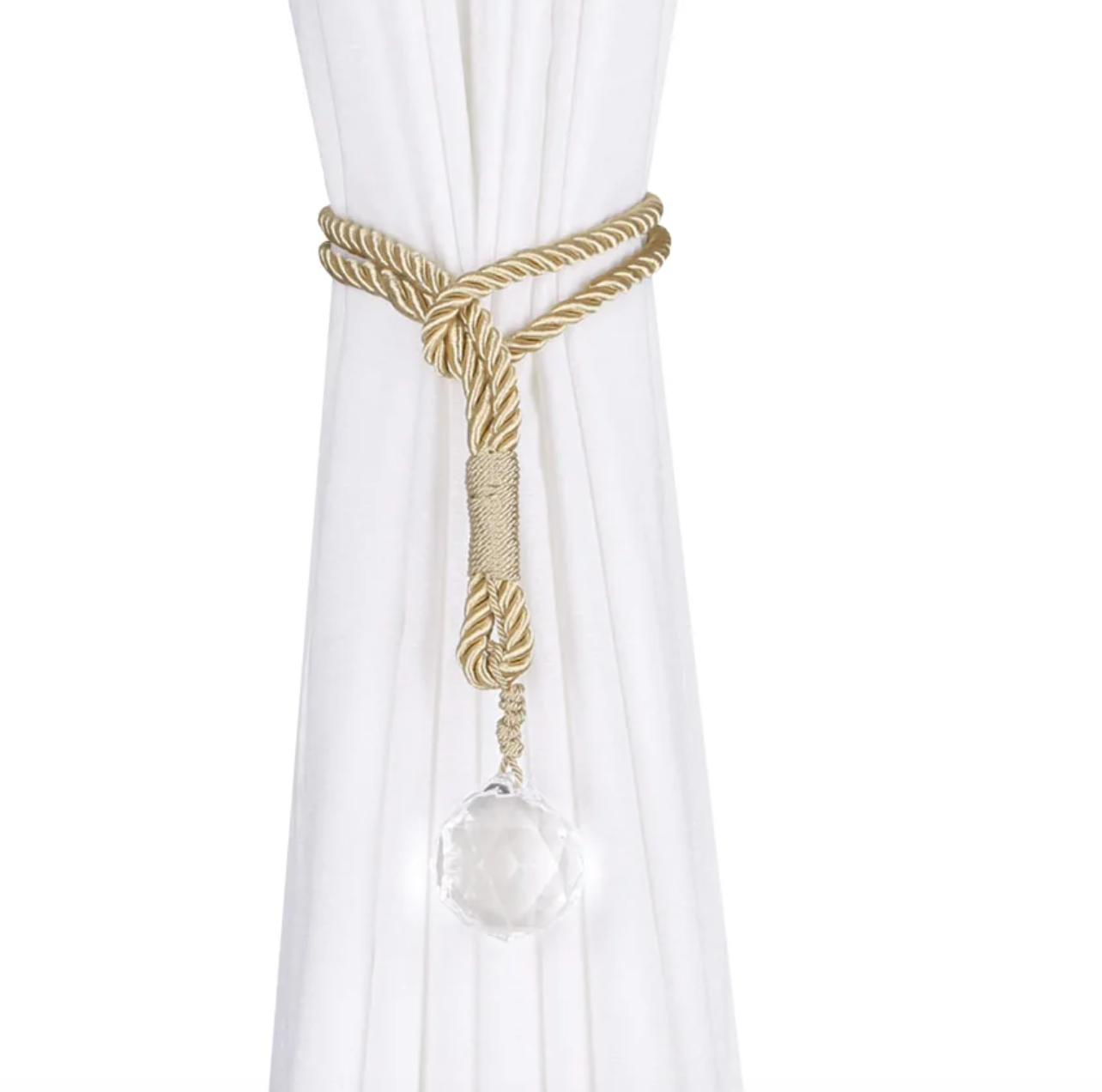 Sirena Crystal Curtain Tieback - Gold