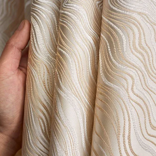 Malmö Contour Detail Blackout Curtain - Beige