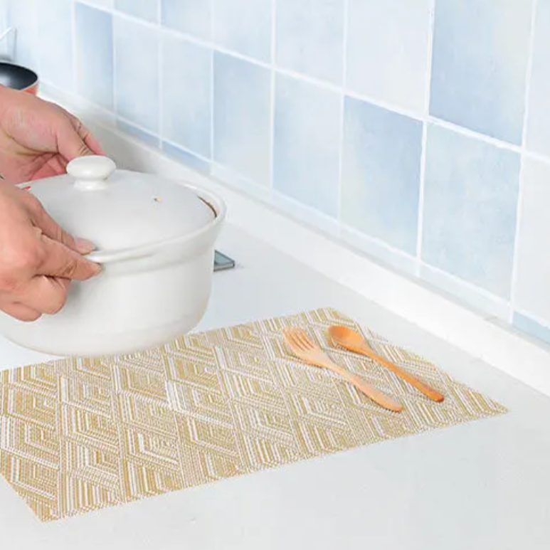 European Weave Plain Heat Insulation Placemat Sets