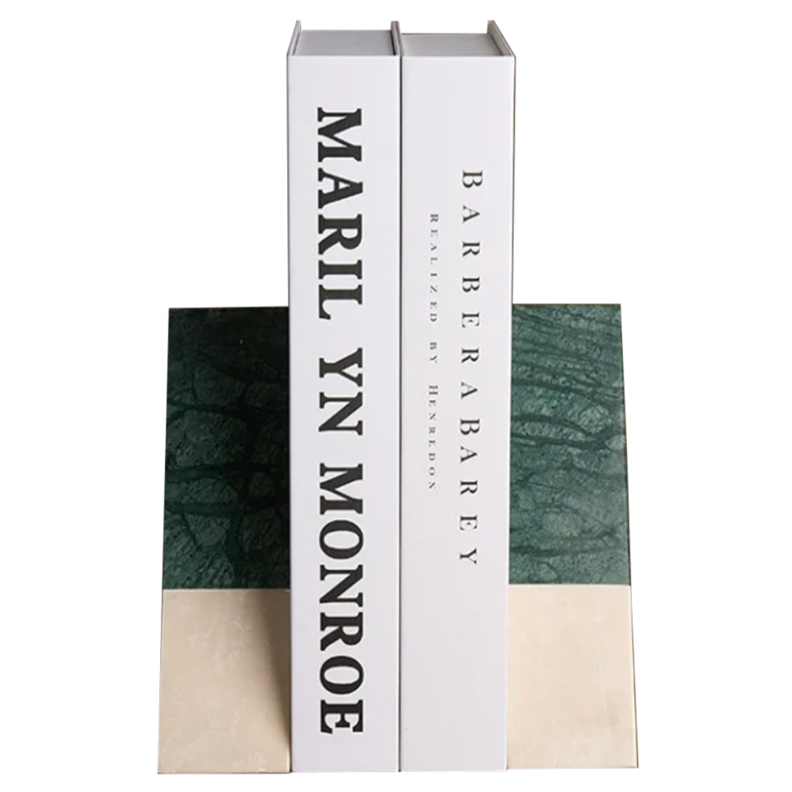 Indian Green Natural Marble Bookends