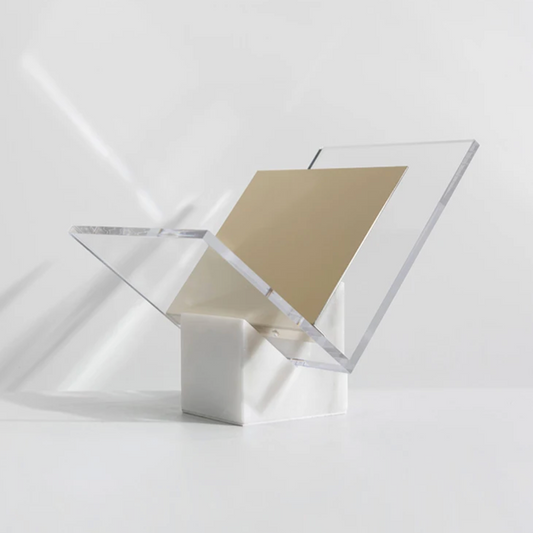 Scandi Marble Book Stand Organiser - White