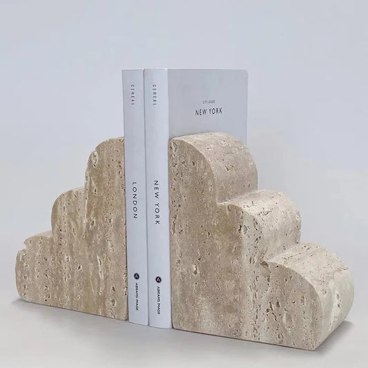 Capri Marble Wave Bookends Set