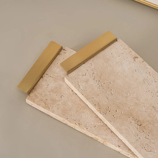 Italia Luxury Travertine Stone Tray Collection