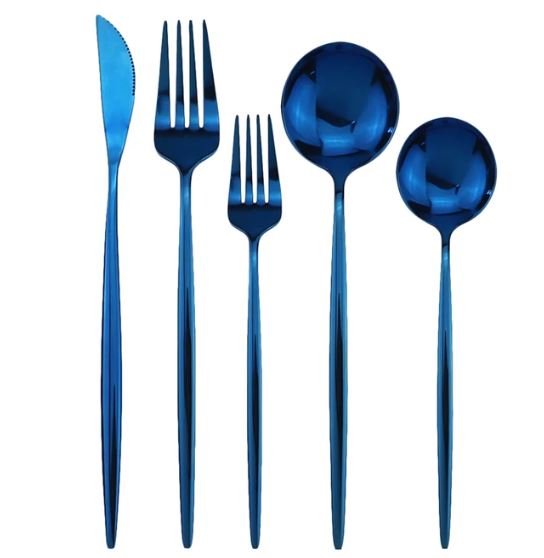 CASA Sardinia Blue 24pcs Stainless Steel Cutlery Set