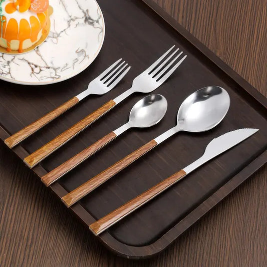 MADERA Wooden Handle Cutlery Set