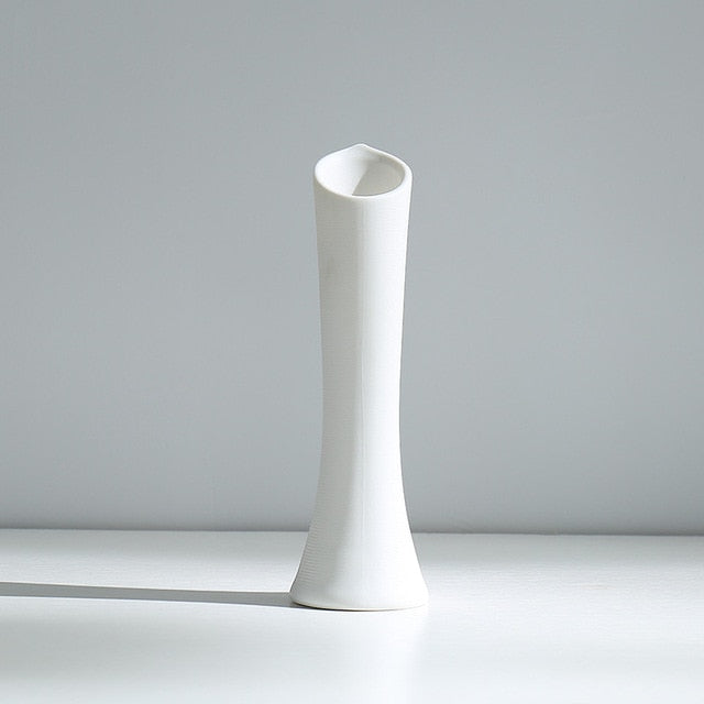 Kyathos White Ceramic Vases