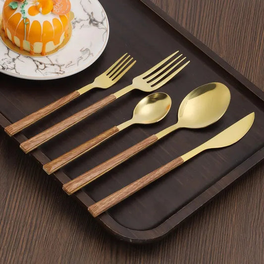 MADERA Wooden Handle Cutlery Set