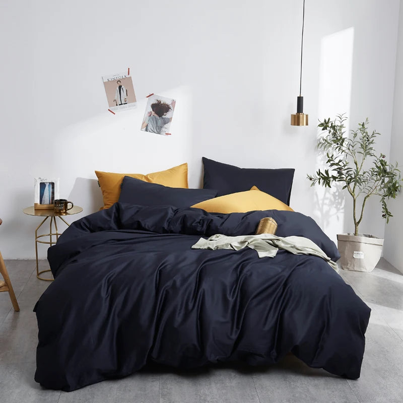 Palma Premium Egyptian Cotton Bedding Set - Dark Navy