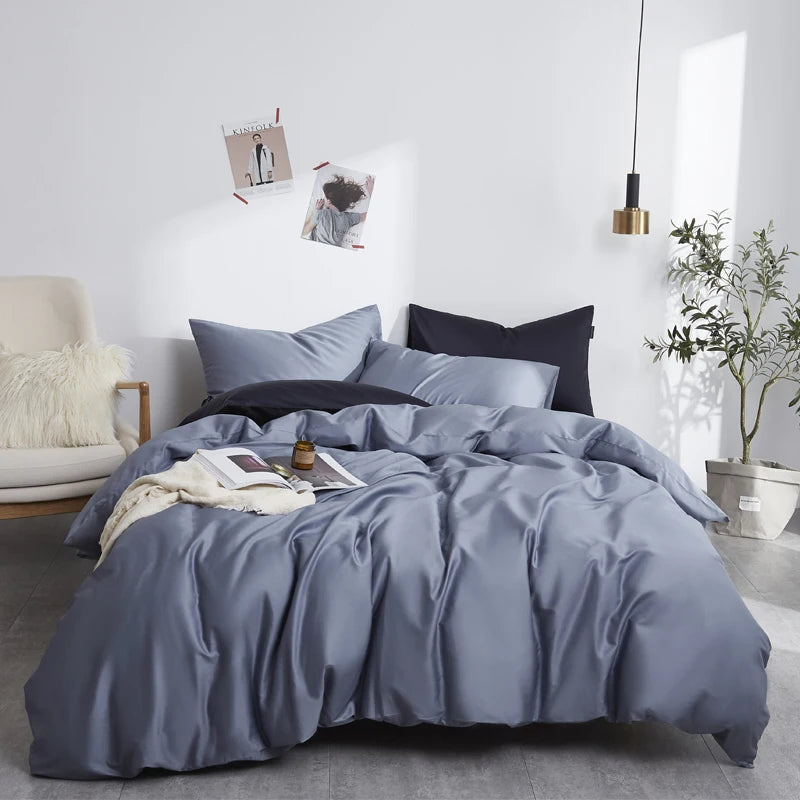 Palma Premium Egyptian Cotton Bedding Set - Blue Grey