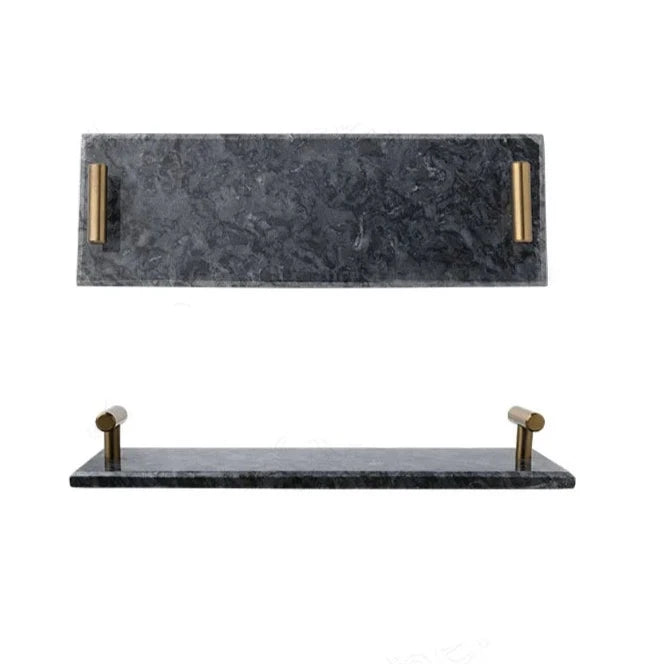 Elongated Marble Luxury Storage Tray Collection