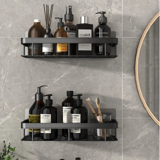 Leoní Bath Storage Racks - Black/Silver