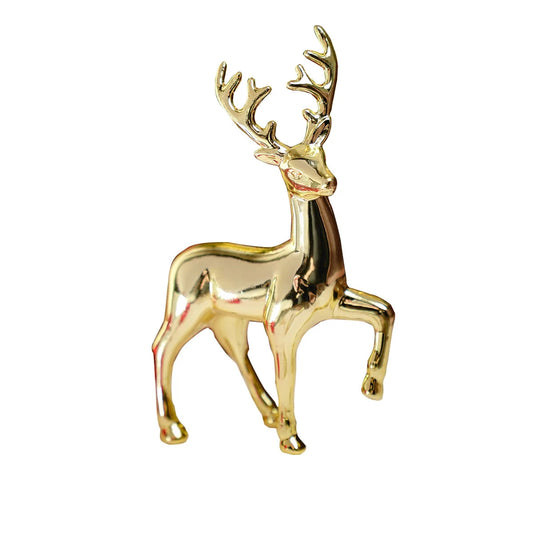 Christmas Reindeer Resin Figurines - Gold