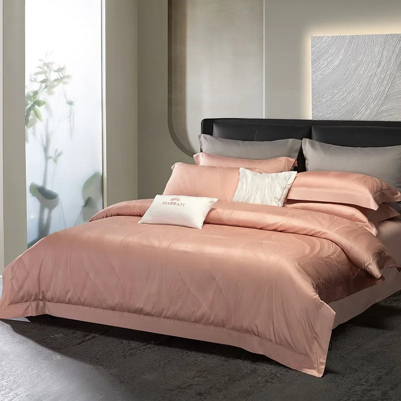 Marrati Premium Egyptian Cotton Duvet Cover Set - Silky Peach