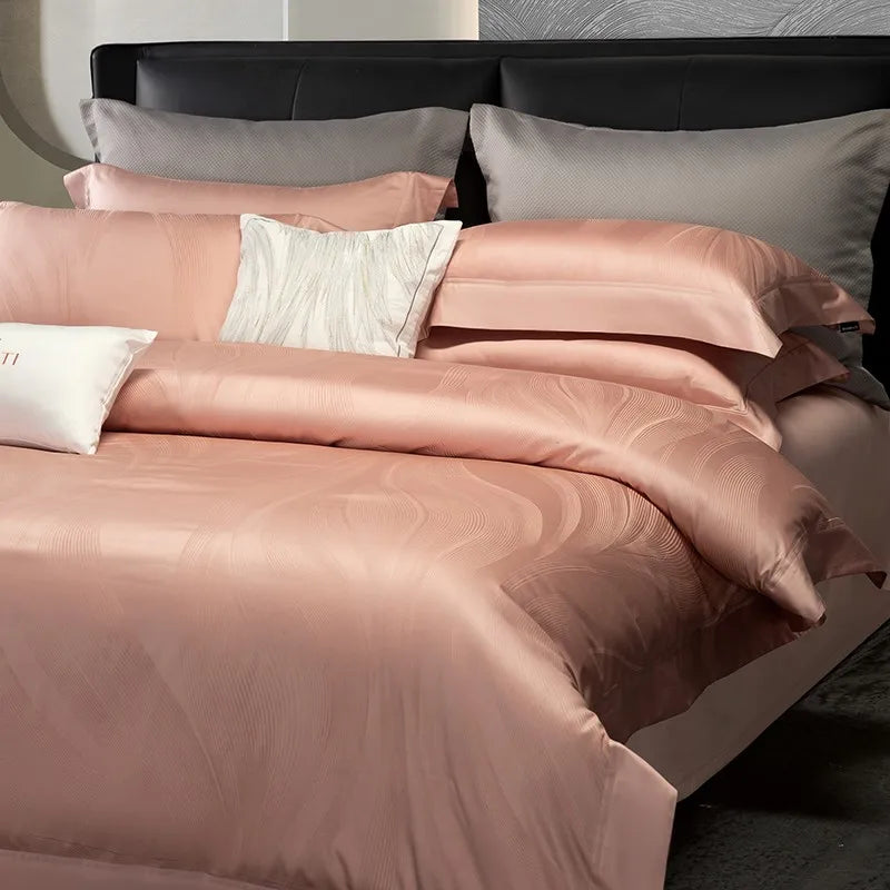 Marrati Premium Egyptian Cotton Duvet Cover Set - Silky Peach