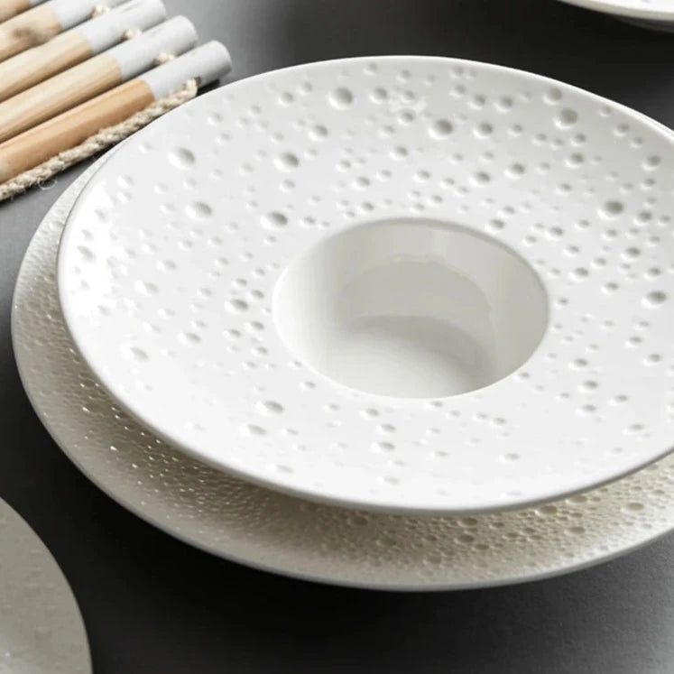 Italiana Coralina Irregular Ceramic Dining Plate Collection