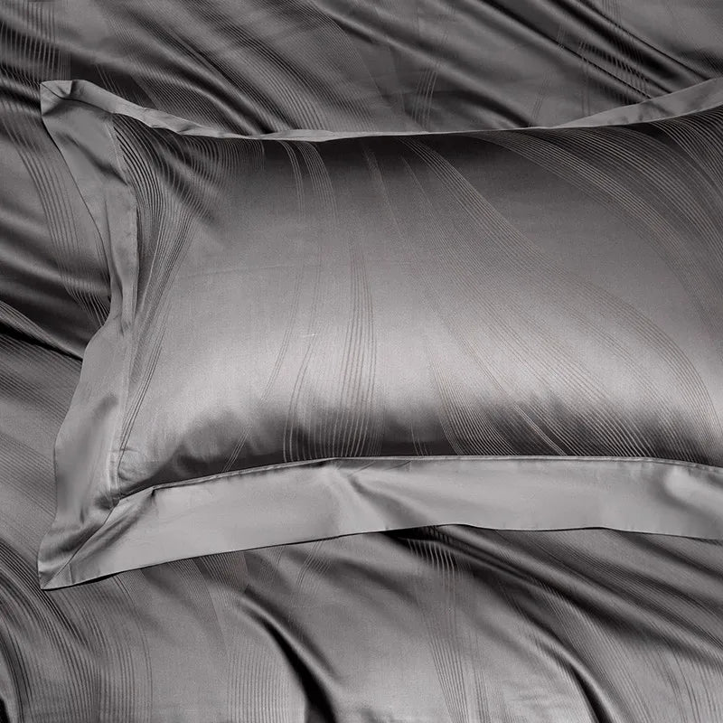 Marrati Premium Egyptian Cotton Duvet Cover Set - Silky Grey