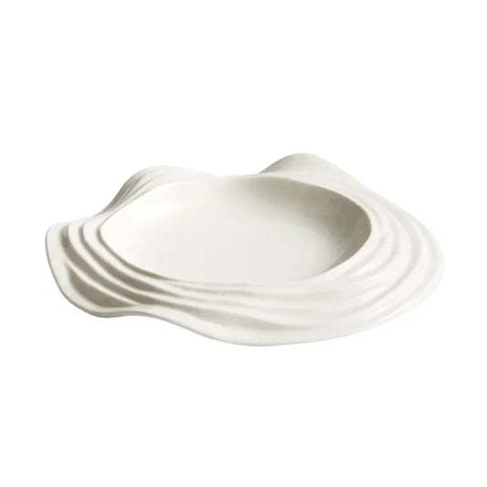 White Waves Ceramic Plate Collection