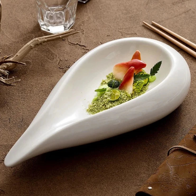 White Drop Creative Ceramic Bowl