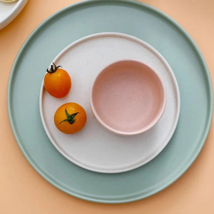 Japanese Ceramic Minimal Dinnerware - Pink