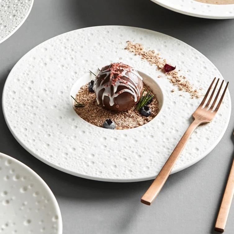 Italiana Coralina Irregular Ceramic Dining Plate Collection