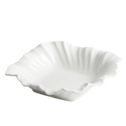 Folded Shell Ceramic Bowl