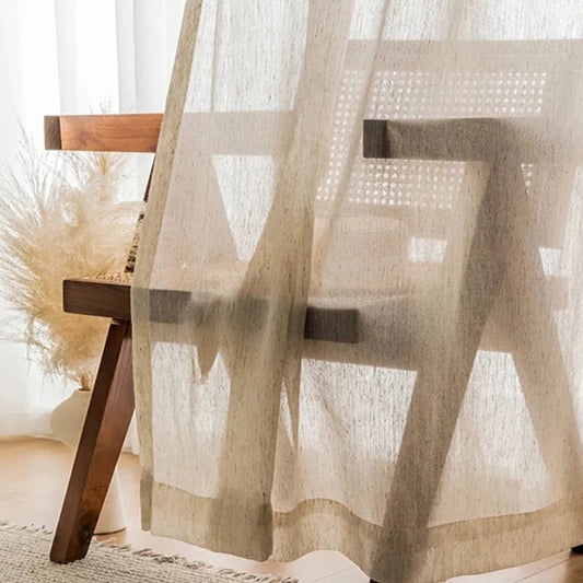 Saint Claire Luxury Linen Sheer Curtain