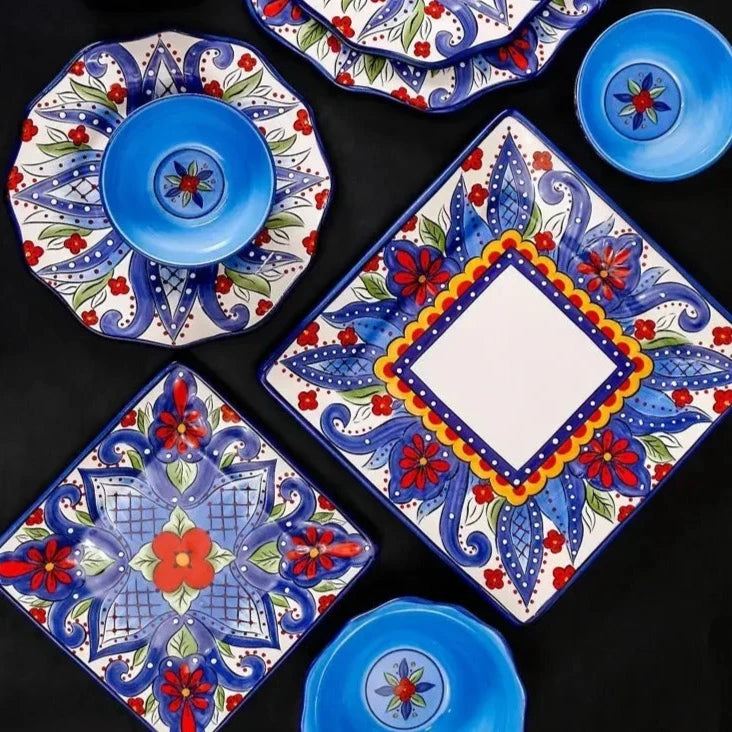 Amalfi Coast Ceramic Art Hand-Painted Dinnerware Set