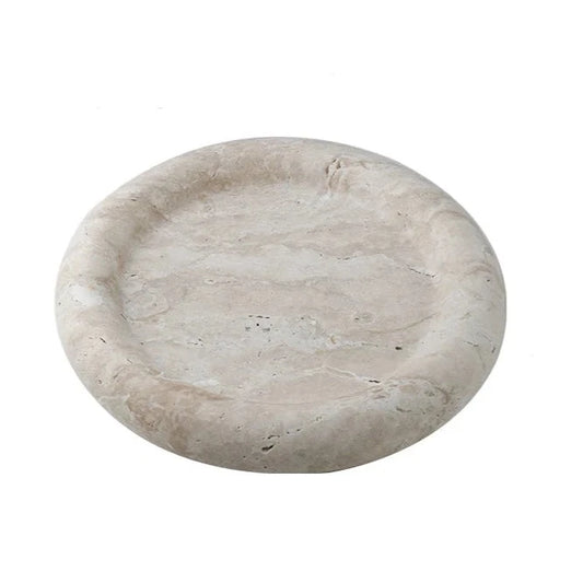 Italia Luxury Travertine Stone Round Plate