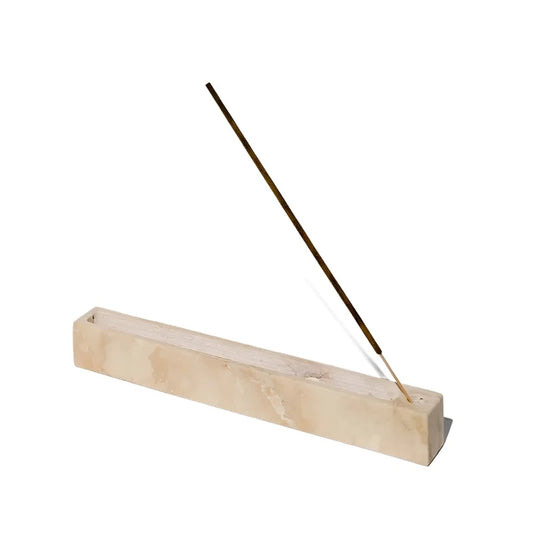 Akö Travertine Stone Ornamental Incense Stick Holder