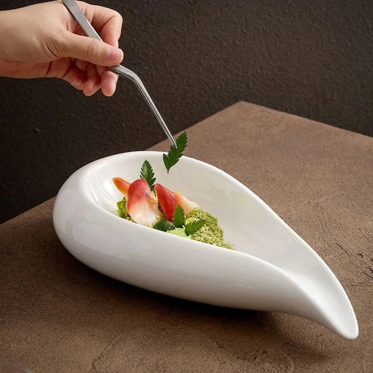 White Drop Creative Ceramic Bowl