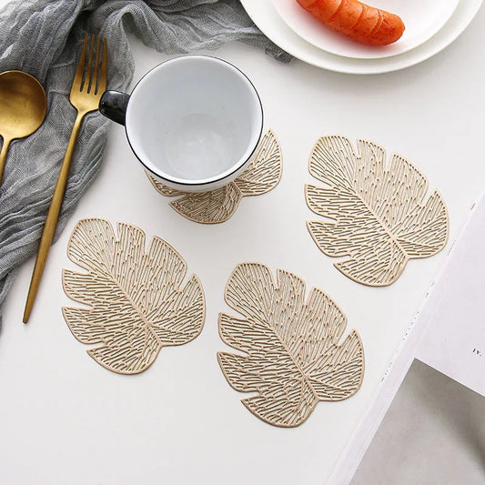 Katana Heat Insulation Table Placemat Coasters - Leaf